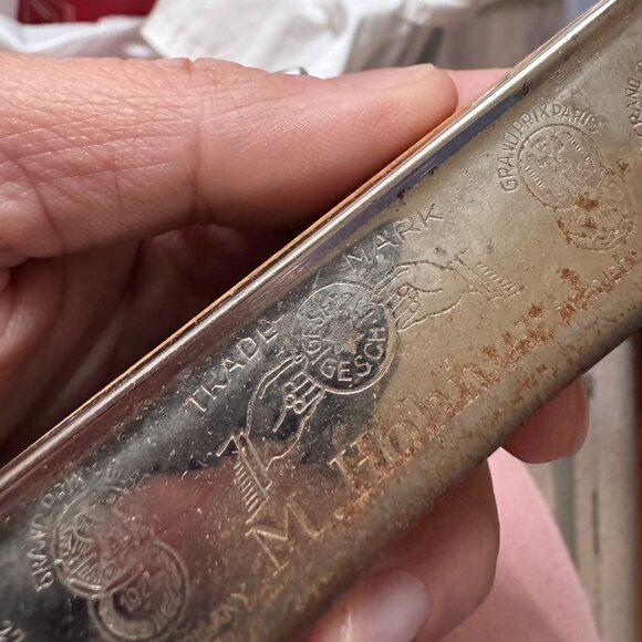 1940s M. Hohner Echo C Key Curved Harmonica Grand Prix Germany Original Box Read - Picture 4 of 16